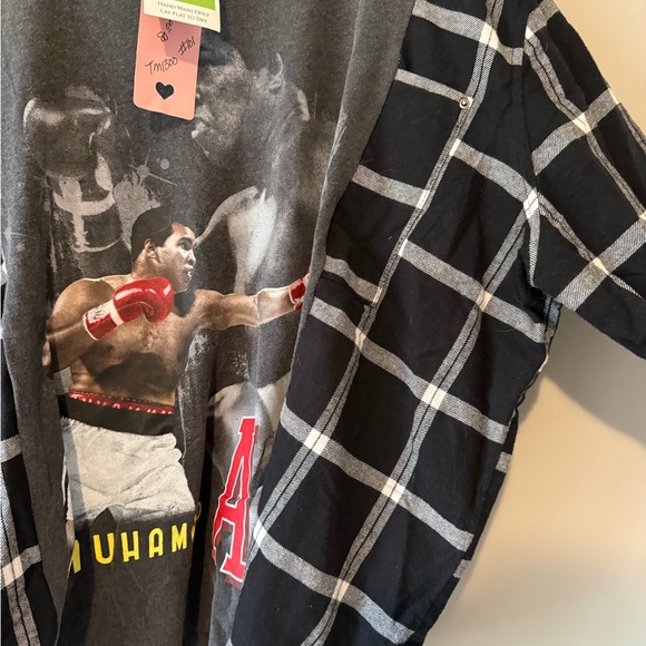 Reworked Muhammad Ali Boxy Style Flannel Shirt - Picture 3 of 7